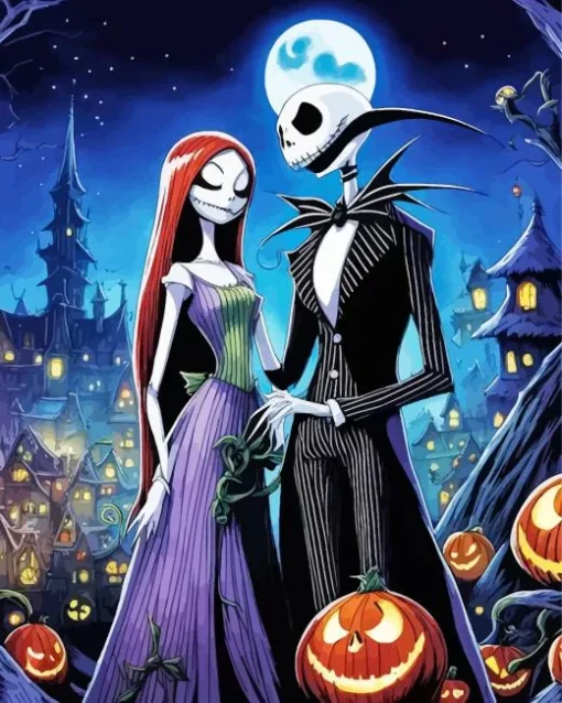 The nightmare before christmas film Diamond With Numbers