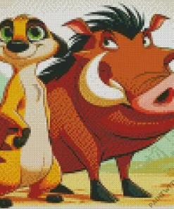 Timon And Pumbaa Diamond Painting