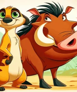 Timon And Pumbaa Diamond Painting