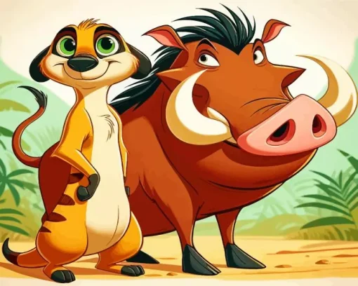 Timon And Pumbaa Diamond Painting