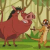 Timon And Pumbaa Animation Diamond Painting