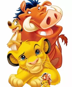 Timon And Pumbaa Cartoon Diamond Painting