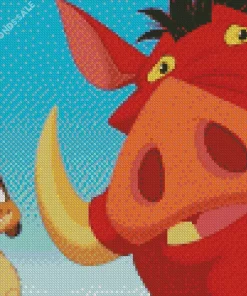 Timon And Pumbaa Characters Diamond Painting