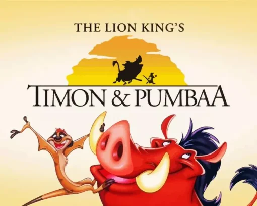 Timon And Pumbaa Poster Diamond Painting