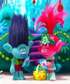 Trolls Holiday Cartoon Diamond Painting