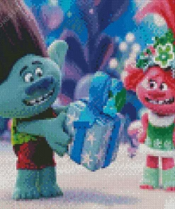 Trolls Holiday Characters Diamond Painting