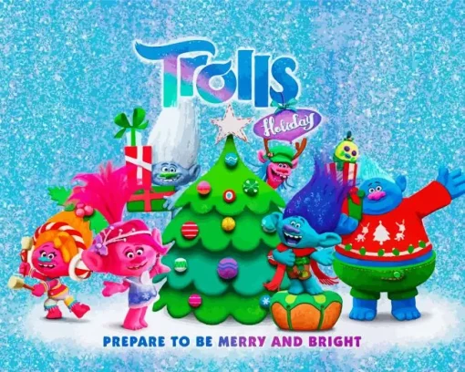 Trolls Holiday Christmas Diamond Painting