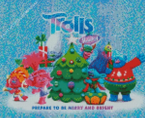 Trolls Holiday Christmas Diamond Painting