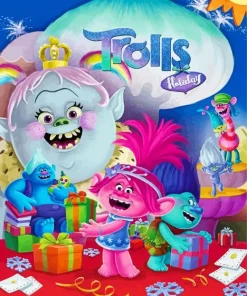 Trolls Holiday Poster Diamond Painting