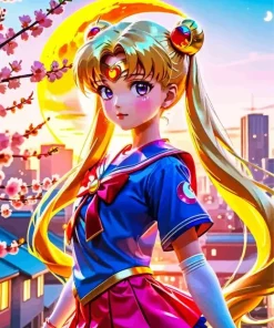 Usagi Tsukino Sailor Moon Character Diamond With Numbers