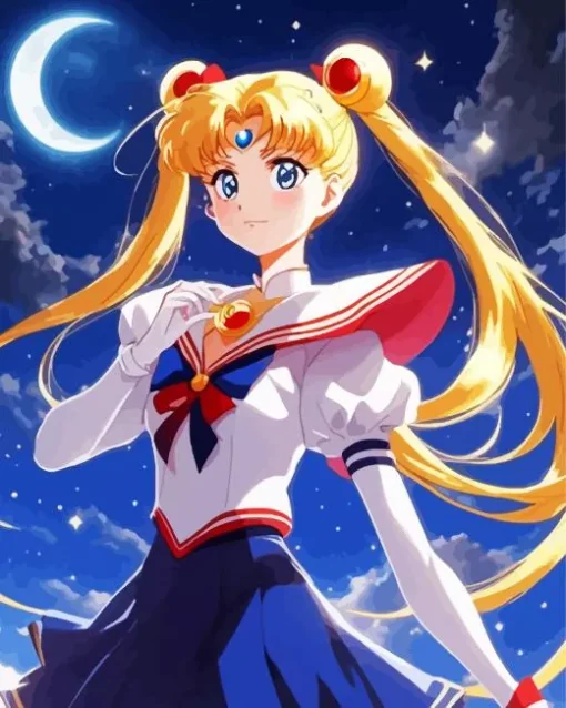 Usagi Tsukino Sailor Moon Diamond With Numbers