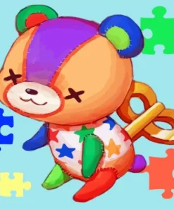 Animal Crossing Stitches Bear Art Diamond Painting