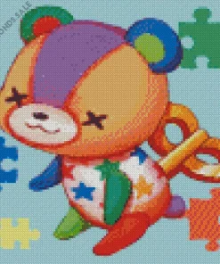 Animal Crossing Stitches Bear Art Diamond Painting