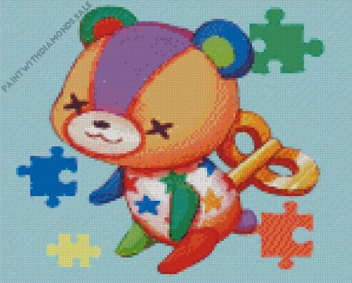 Animal Crossing Stitches Bear Art Diamond Painting