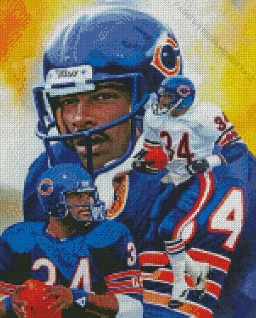 Walter Payton Chicago Bears Diamond Paintings