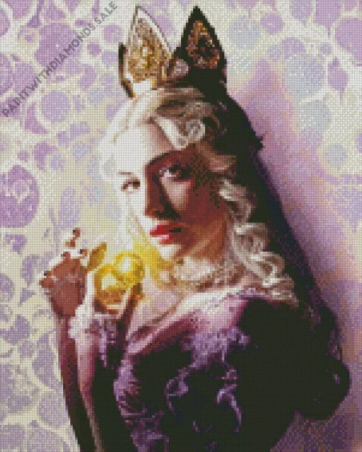 White Queen Character Diamond Painting