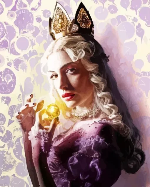 White Queen Character Diamond Painting