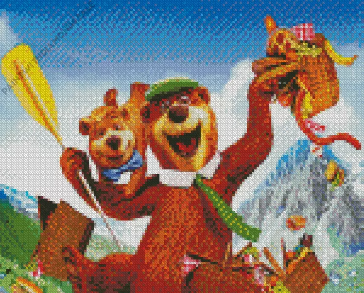 Yogi bear animation character Diamond Paintings Yogi Bear Animation Character Diamond Painting