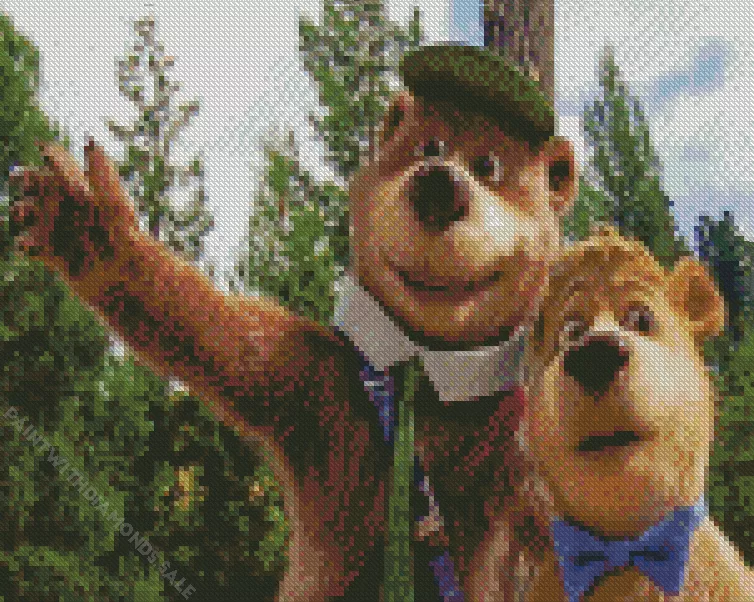Yogi bear art Diamond Paintings Yogi Bear Art Diamond Painting