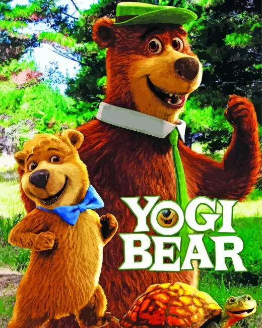 Yogi bear cartoon Diamond By Numbers Yogi Bear Cartoon Diamond Painting