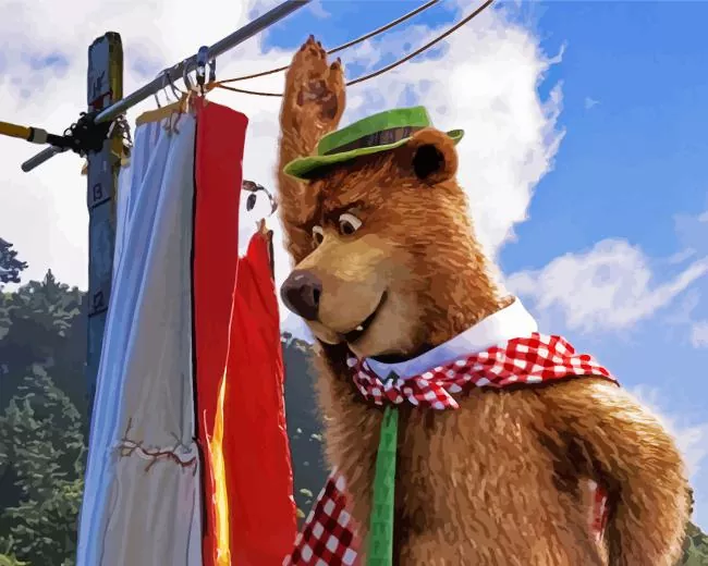 Yogi bear cartoon character Diamond By Numbers Yogi Bear Cartoon Character Diamond Painting