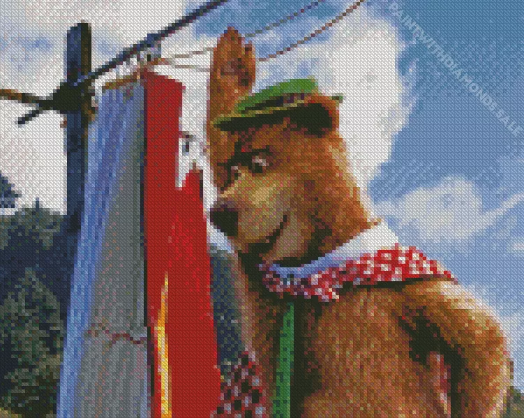 Yogi bear cartoon character Diamond Paintings Yogi Bear Cartoon Character Diamond Painting