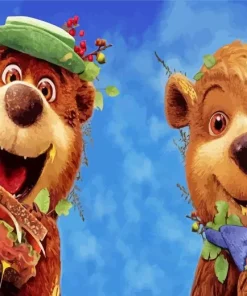 Yogi Bear Characters Eating Diamond Painting