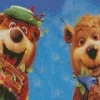 Yogi Bear Characters Eating Diamond Painting