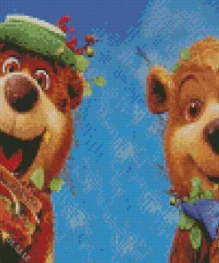 Yogi Bear Characters Eating Diamond Painting