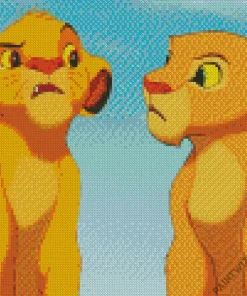 Young Simba And Nala Diamond Painting