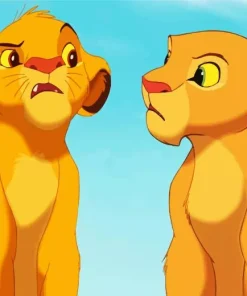 Young Simba And Nala Diamond Painting