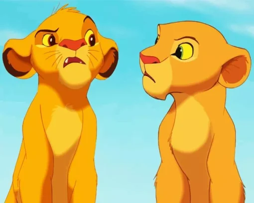 Young Simba And Nala Diamond Painting