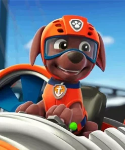 Zuma Paw Patrol Character Diamond By Numbers