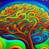 Abstract Tree Of Life Brain Diamond Painting