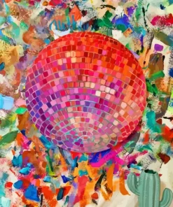 Abstract Disco Ball Diamond Painting