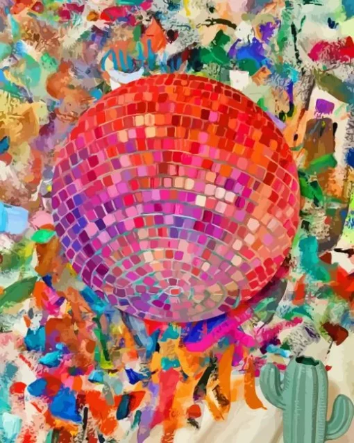 Abstract Disco Ball Diamond Painting