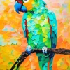 Abstract Parakeet Diamond Painting