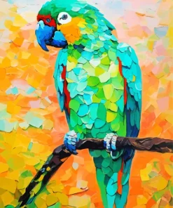 Abstract Parakeet Diamond Painting