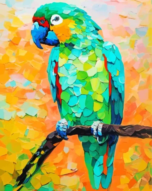 Abstract Parakeet Diamond Painting