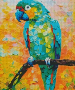 Abstract Parakeet Diamond Painting