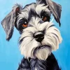 Abstract Schnauzer Dog Diamond Painting