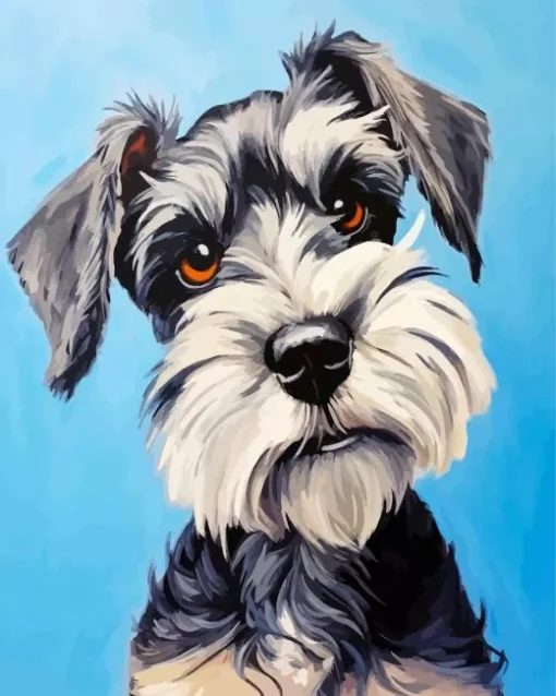 Abstract Schnauzer Dog Diamond Painting