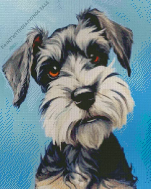 Abstract Schnauzer Dog Diamond Painting