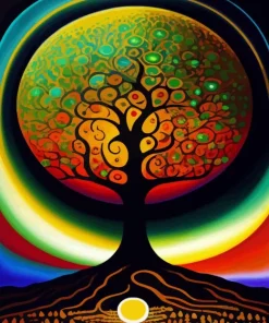 Abstract Tree Of Life Diamond Painting