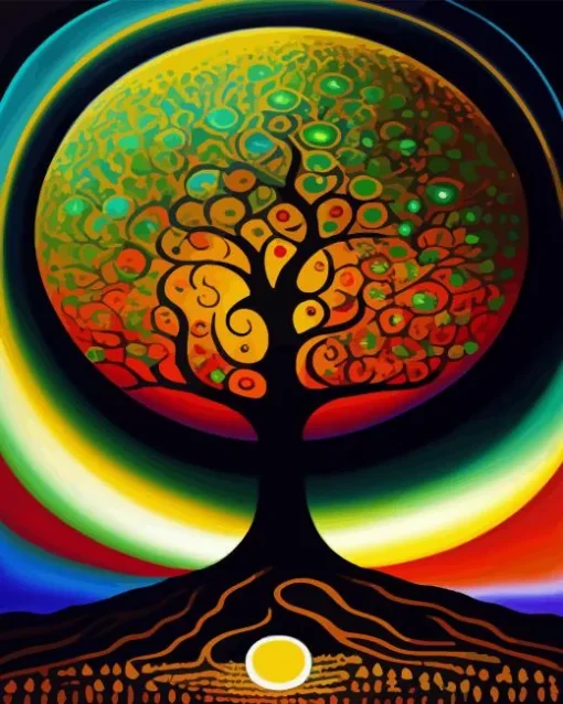 Abstract Tree Of Life Diamond Painting