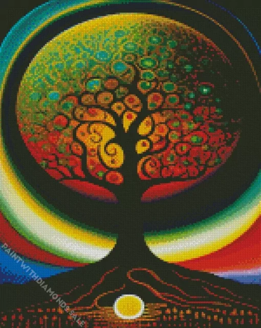 Abstract Tree Of Life Diamond Painting