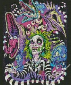 Abstract Beetlejuice Art Diamond Paintings