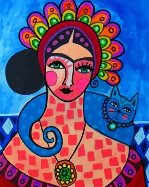 Abstract Frida Kahlo Diamond Painting