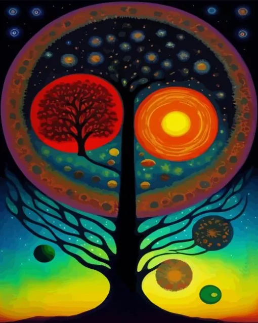 Abstract Tree Of Life Art Diamond Painting