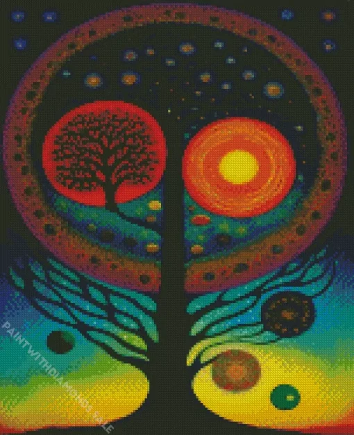 Abstract Tree Of Life Art Diamond Painting